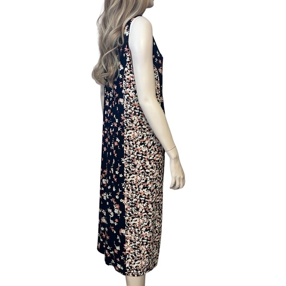 J. Jill Maxi Midi Dress Floral Rayon Patchwork Sleeveless Versatile Pretty - Picture 7 of 16